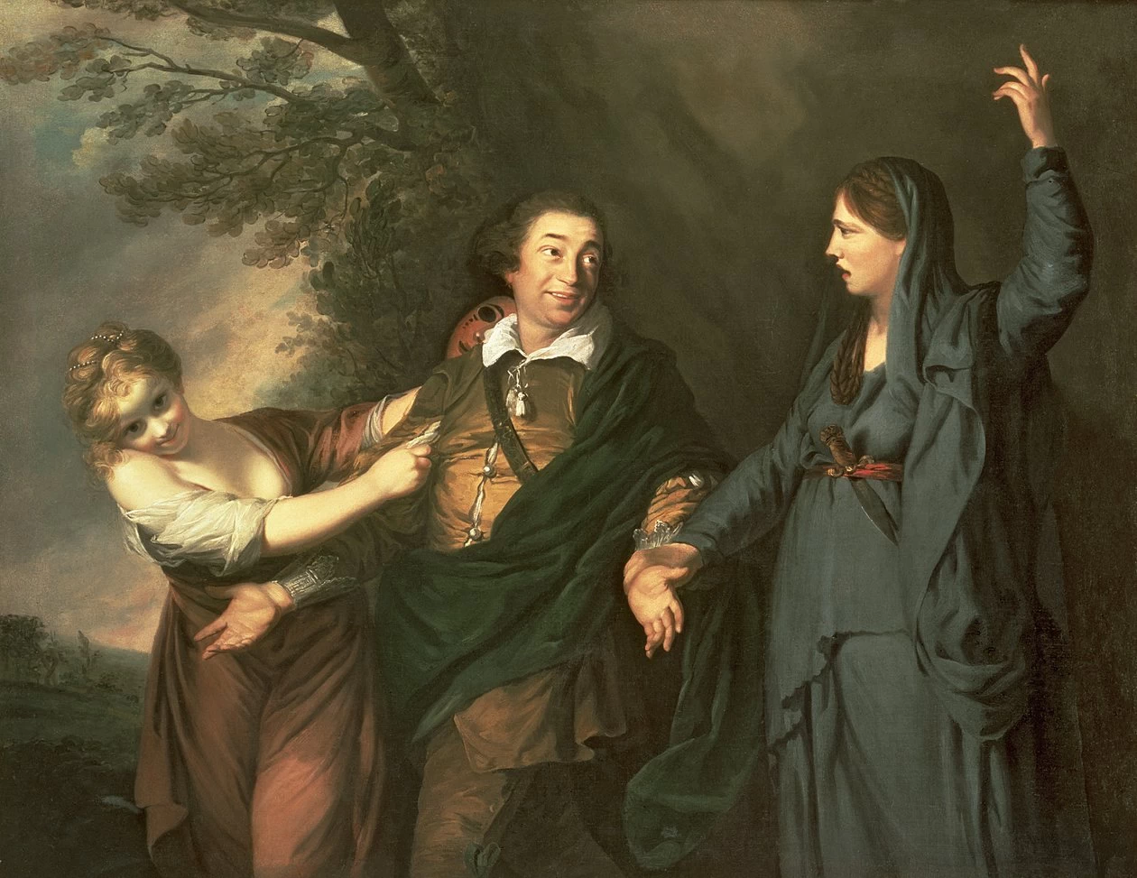 Ritratto di David Garrick tra le Muse della Tragedia e della Commedia